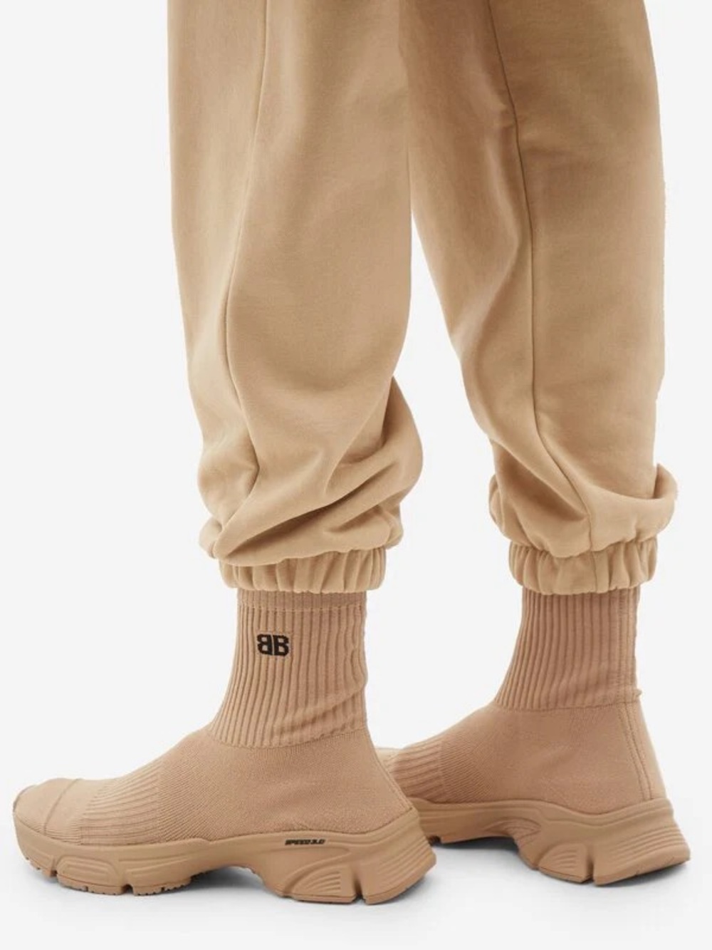 Balenciaga Speed 3.0 Knit Sock Sneakers Beige Size 39 - Picture 6 of 7